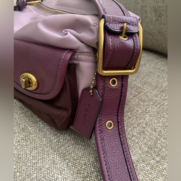 Coach Bags Coach Colorblock Nylon Cargo Shoulder Bag In Lilacmulti
